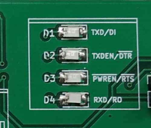 RS485 status indicator LED