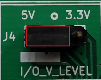 selecting the logic levels between 5 V an 3.3 V on the USB to serial converter with screw terminal block breakouts