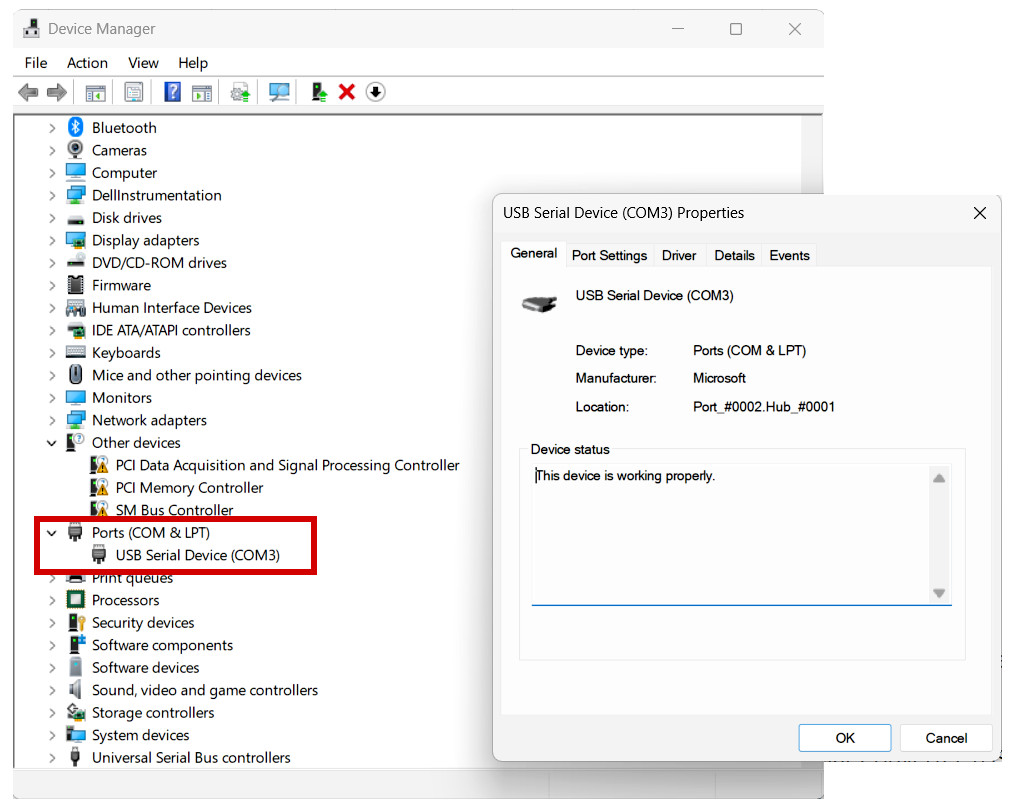 Win64 serial port programming tutorial on Windows 10 / 11