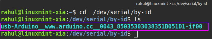 arduino to pc serial communication using C language