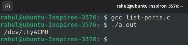 how to display available serial ports on linux using C