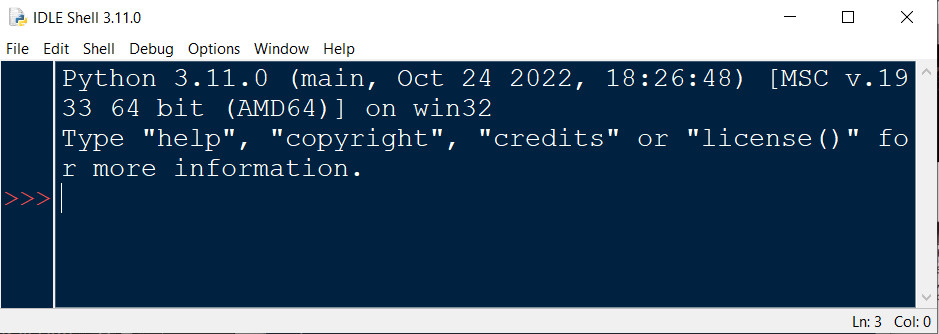 python 3 IDLE running on Windows 10 for serial port programming