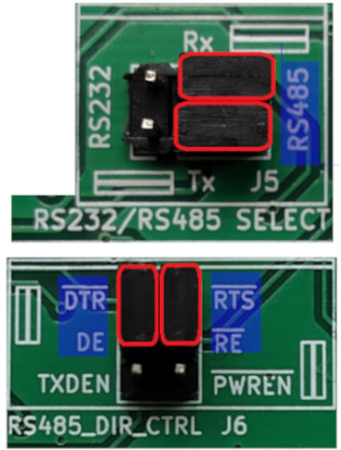 controlling rs485 direction using DTR and RTS pins of FT232 of the usb2serial usb to rs485 converter