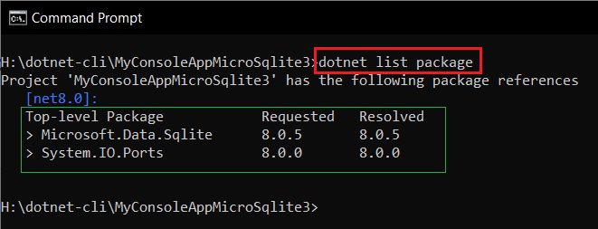 How to list all the Nuget packages references used in a  Project or Solution using dotnet sdk cli 