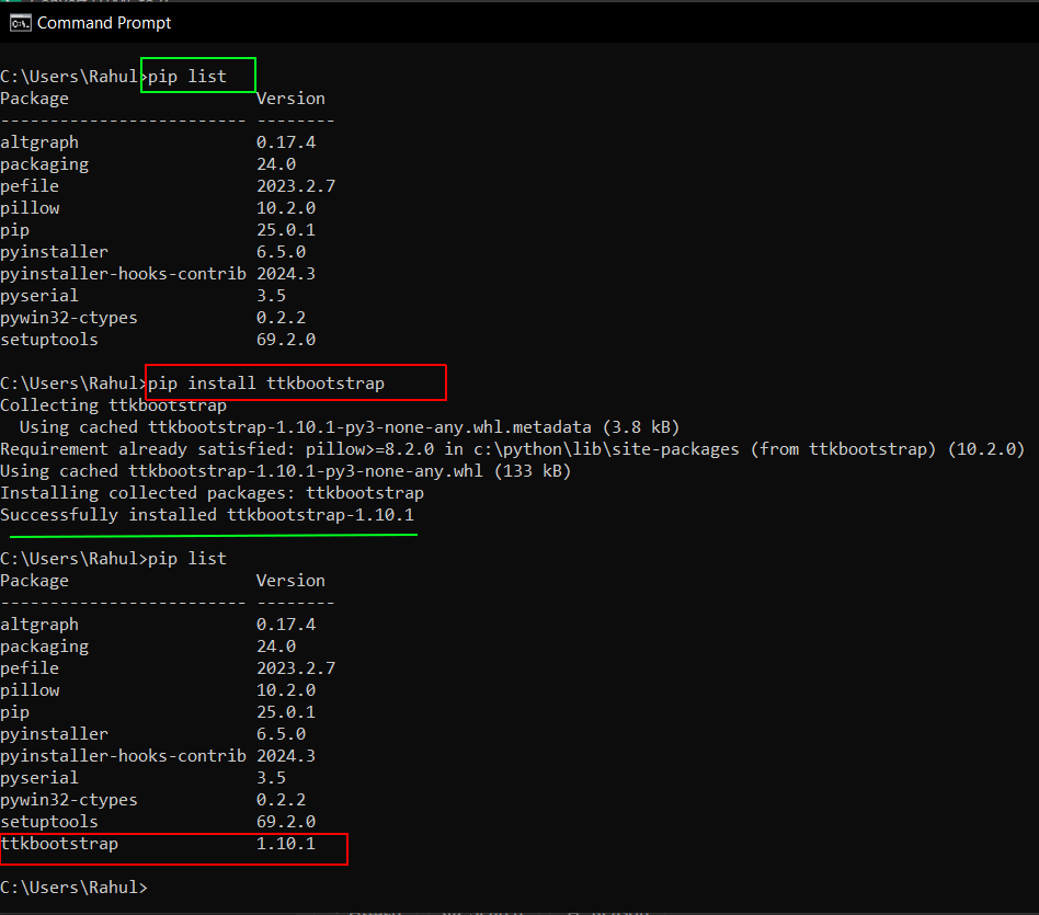 how to create a simple table in tkinter to dispaly tabular data using ttkbootstrap