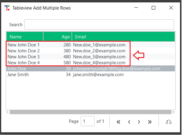 Inserting Multiple Rows into the Table using tkinter ttkbootstrap