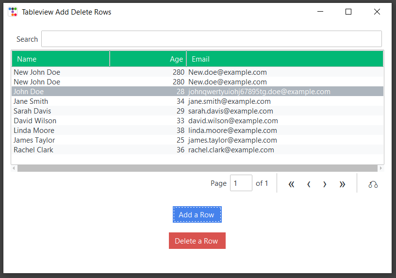 Tkinter App to Create and Delete Rows from Table 