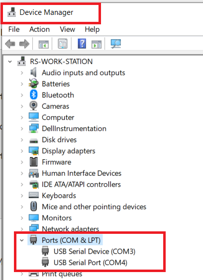 displaying serialport on device manager using C#