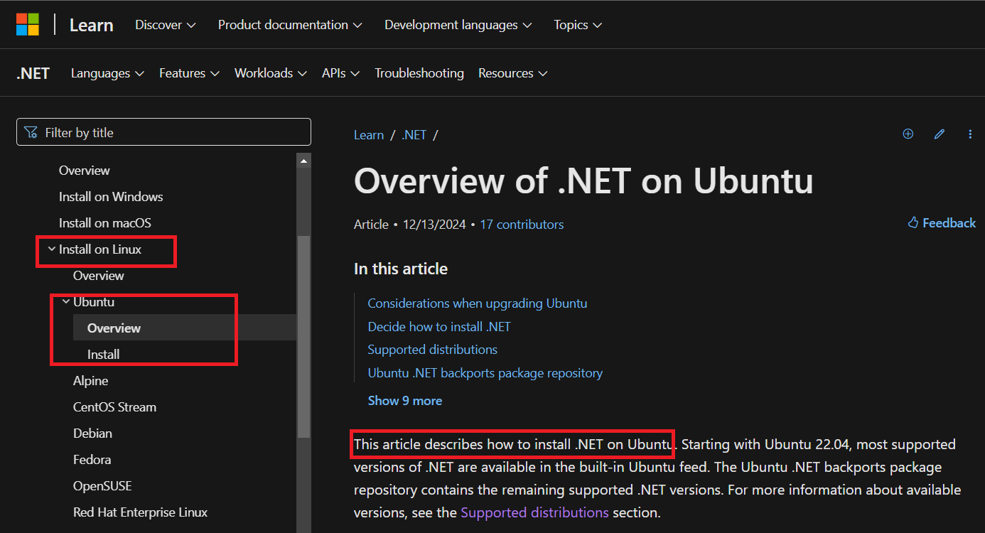 installing .net sdk on ubuntu for serial port programming