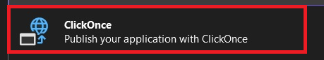 creating a windows installation package using ClickOnce tool in Visual studio