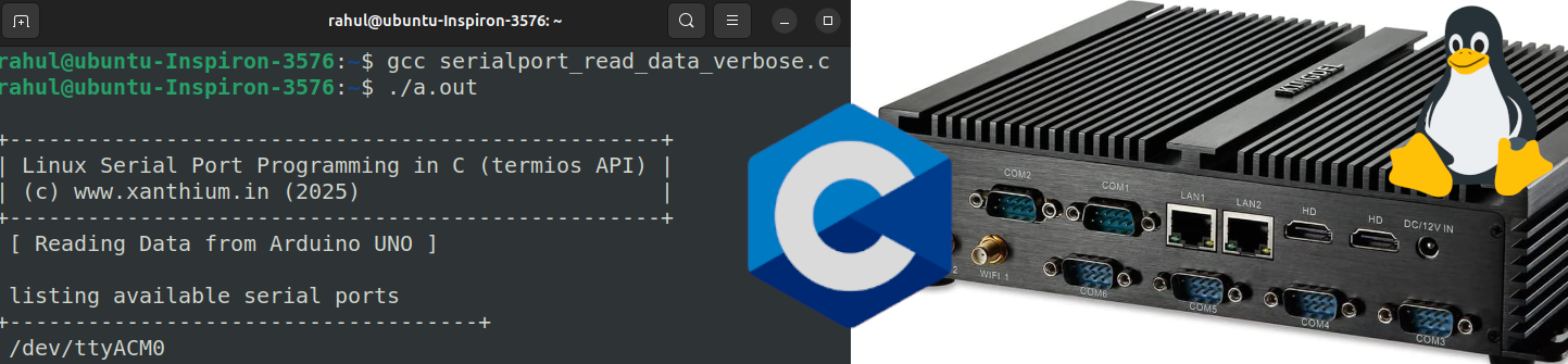 comprehensive introduction to serial port programming on Linux embedded computers like x86,x86-64,raspberry pi ,beagle bone using C language and native linux sytem programming API