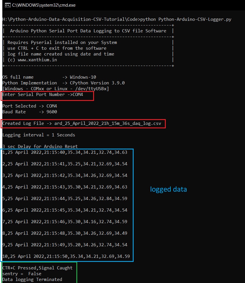 Python Data Logging Software