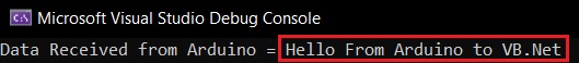 how to receive the data send by the Arduino from PC using Visual Basic.net 