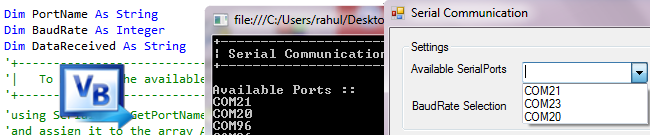 serial port programming using Visual basic and dot net framework tutorial