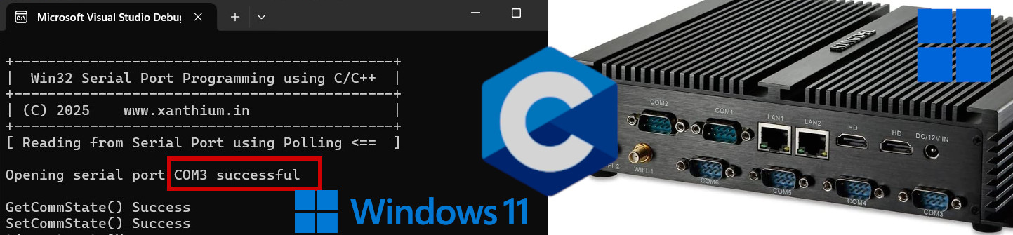 Comprehensive Rs232 serial port programming tutorial in C/C++ using win32 api for programming your 64 bit Windows OS